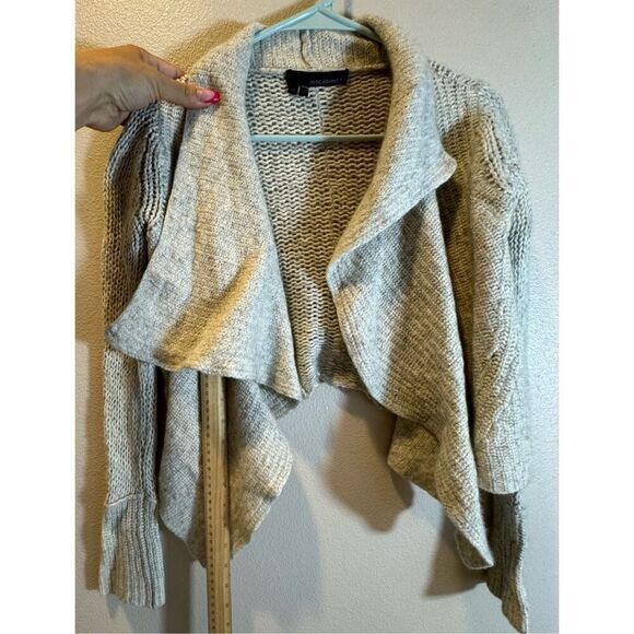 360 Cashmere Wool/Cashmere Blend Ruffle Collared Open Front Women's Cardigan XS - Picture 6 of 9